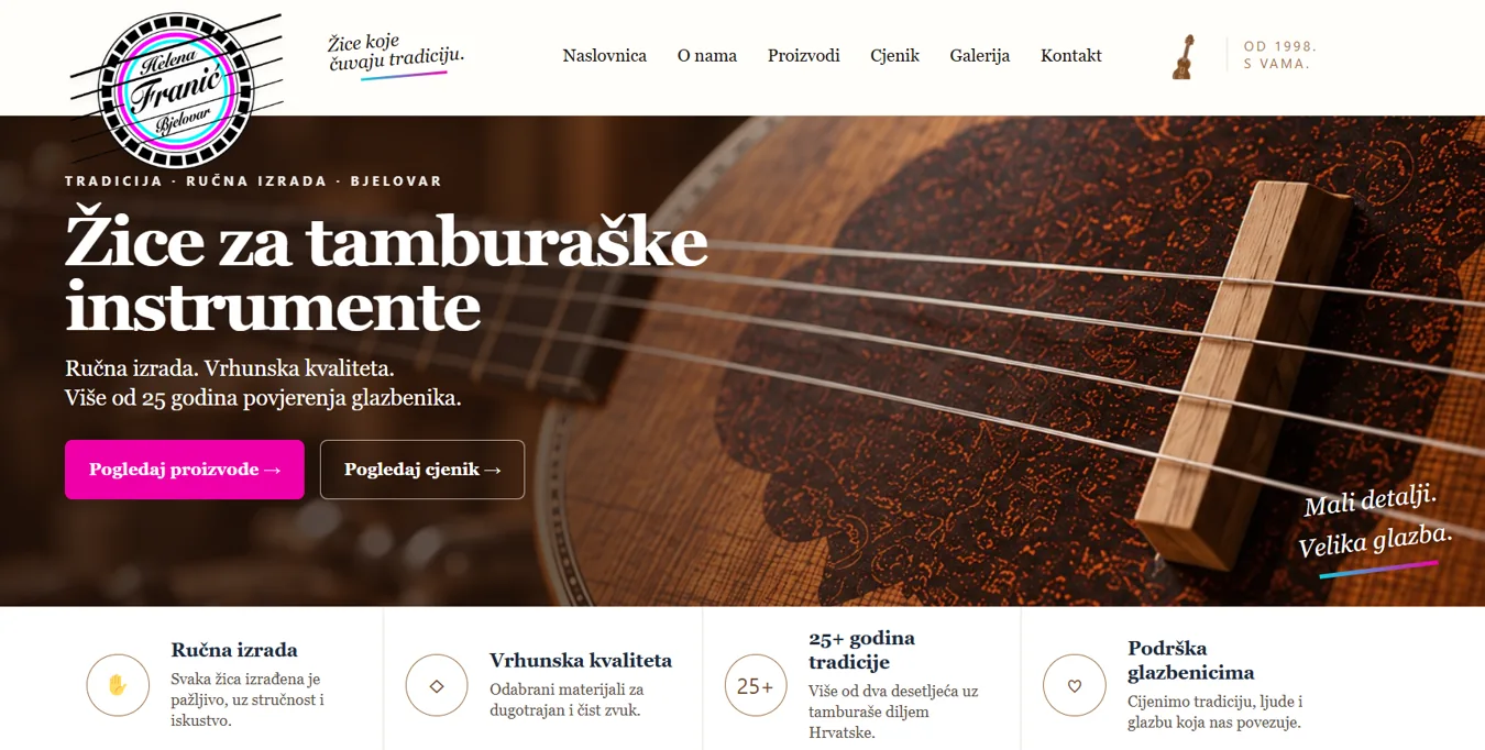 Snimka naslovnice web stranice Žice Franić